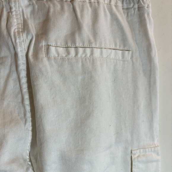 ZARA Sz  M Linen Cotton Blend Cargo Style Multiple Pockets Trousers Pants - Picture 10 of 10